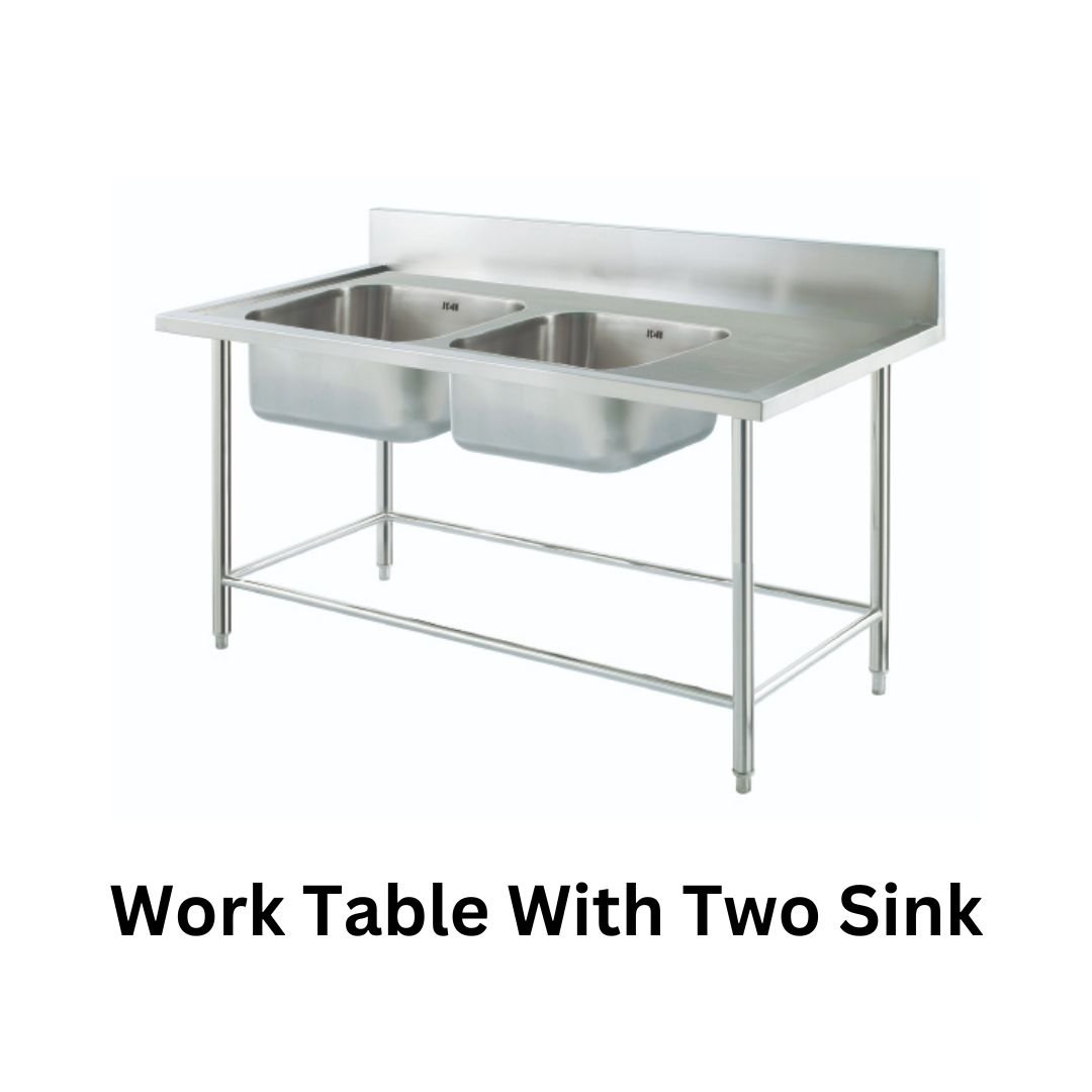 Work Table With Two Sink